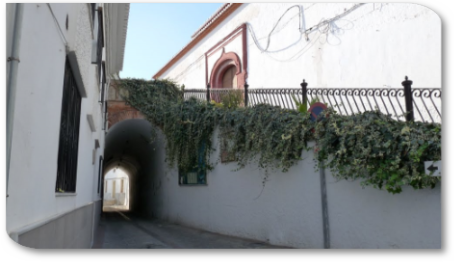 vistas de la boveda en el casco antiguo de salobreña
