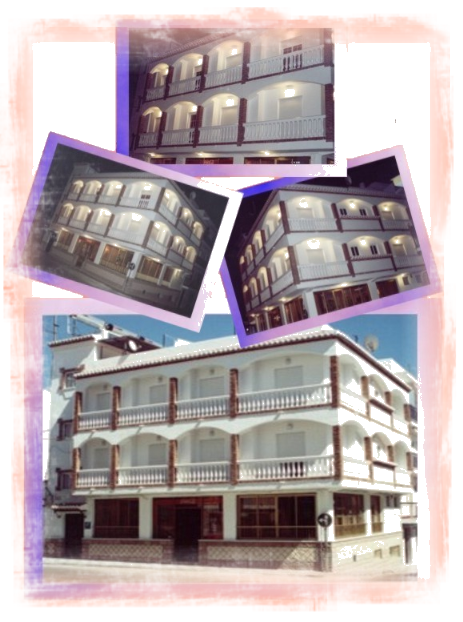 montajes de fotos de fachada del hostal mary teere